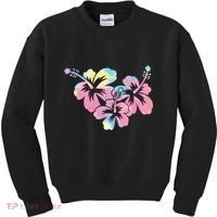 Palm Puff Summer Beach Hawaii Hibiscus Kids Sweatshirt thumb 0