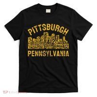 Pittsburgh Pennsylvania Steel City Skyline 412 Home T-Shirt thumb 0