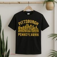 Pittsburgh Pennsylvania Steel City Skyline 412 Home T-Shirt thumb 2