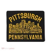 Pittsburgh Pennsylvania Steel City Skyline 412 Home Mousepad thumb 0