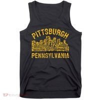 Pittsburgh Pennsylvania Steel City Skyline 412 Home Tank Top thumb 0