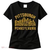 Pittsburgh Pennsylvania Steel City Skyline 412 Home Women's T-Shirt thumb 0