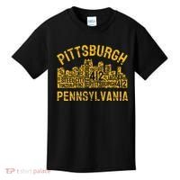 Pittsburgh Pennsylvania Steel City Skyline 412 Home Kids T-Shirt thumb 0