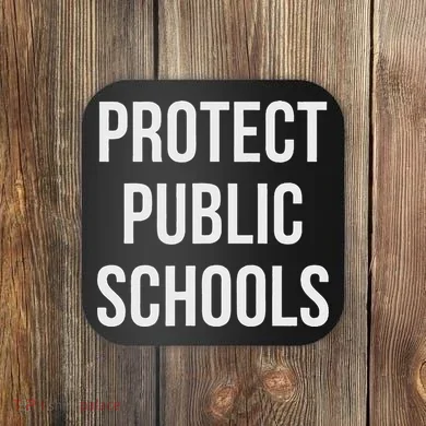 Protect Public Schools Coaster