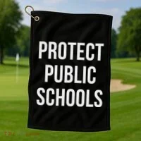 Protect Public Schools Golf Towel thumb 1