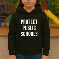 Protect Public Schools Kids Hoodie thumb 3