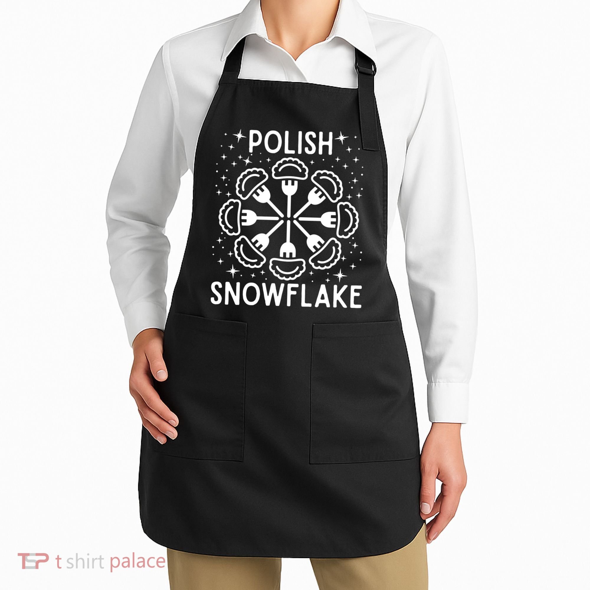 Polish Pierogi Snowflake Apron