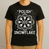 Polish Pierogi Snowflake T-Shirt thumb 3