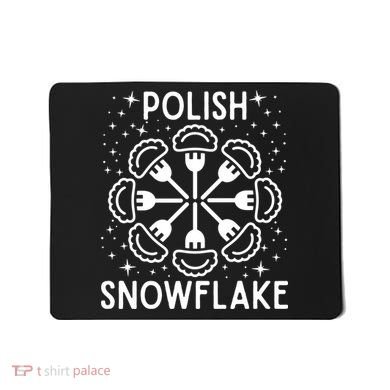 Polish Pierogi Snowflake Mousepad