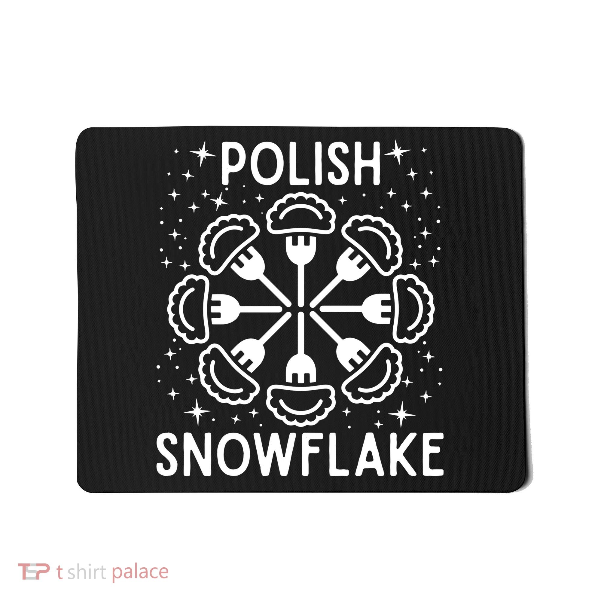 Polish Pierogi Snowflake Mousepad