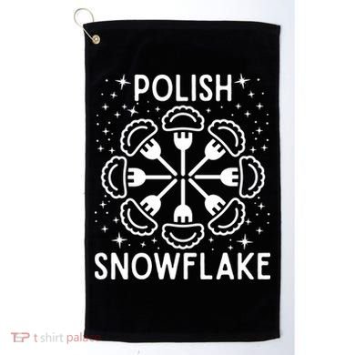 Polish Pierogi Snowflake Golf Towel