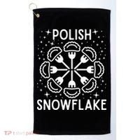 Polish Pierogi Snowflake Golf Towel thumb 0