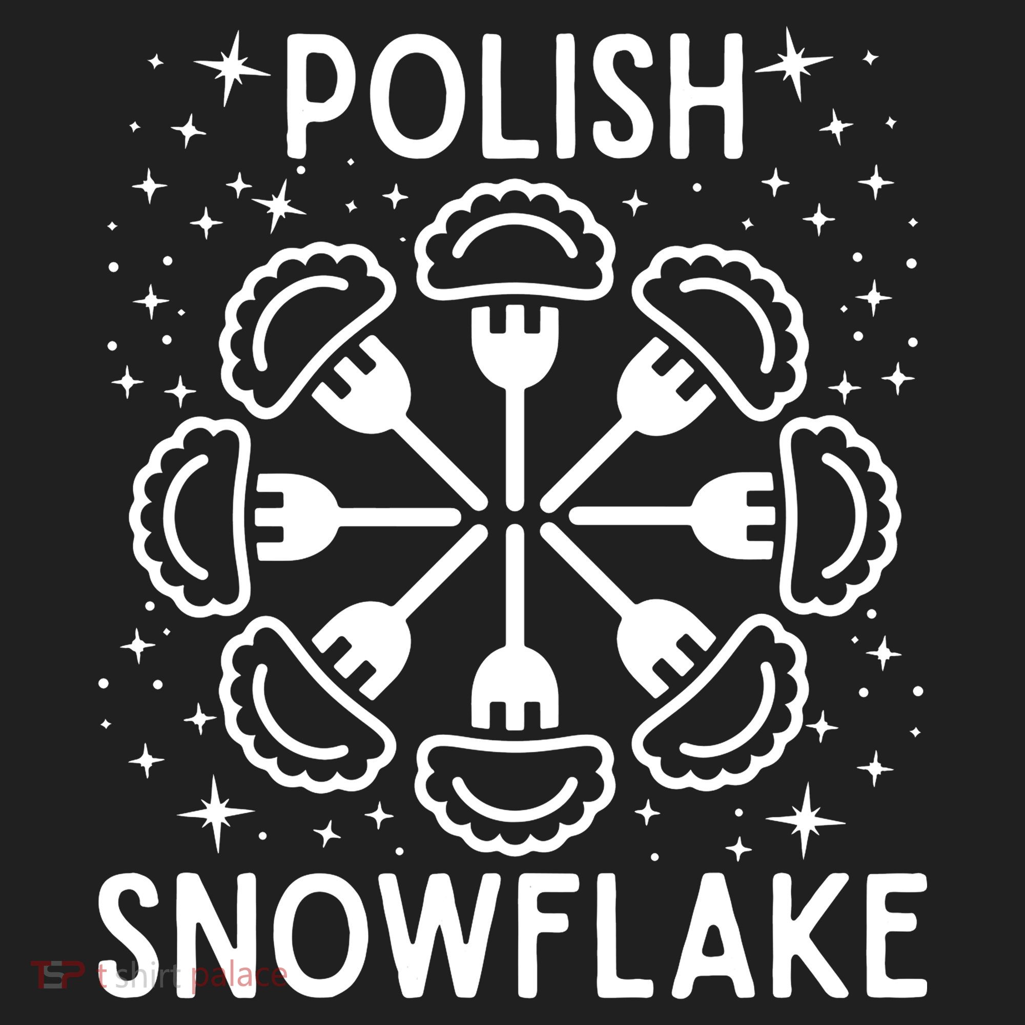 Polish Pierogi Snowflake Golf Towel