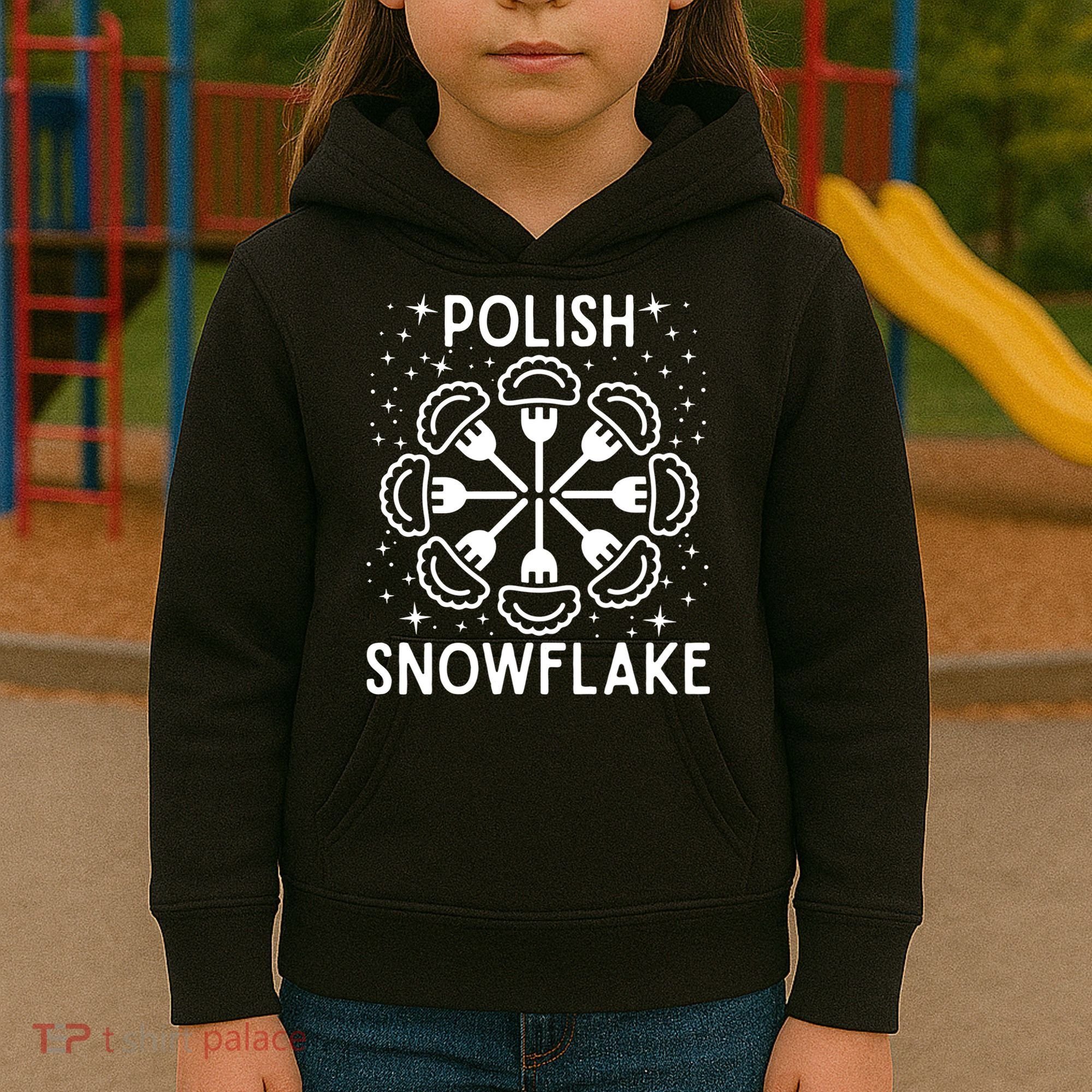 Polish Pierogi Snowflake Kids Hoodie