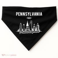 Philadelphia Pennsylvania Skyline USA-Made Doggie Bandana thumb 0