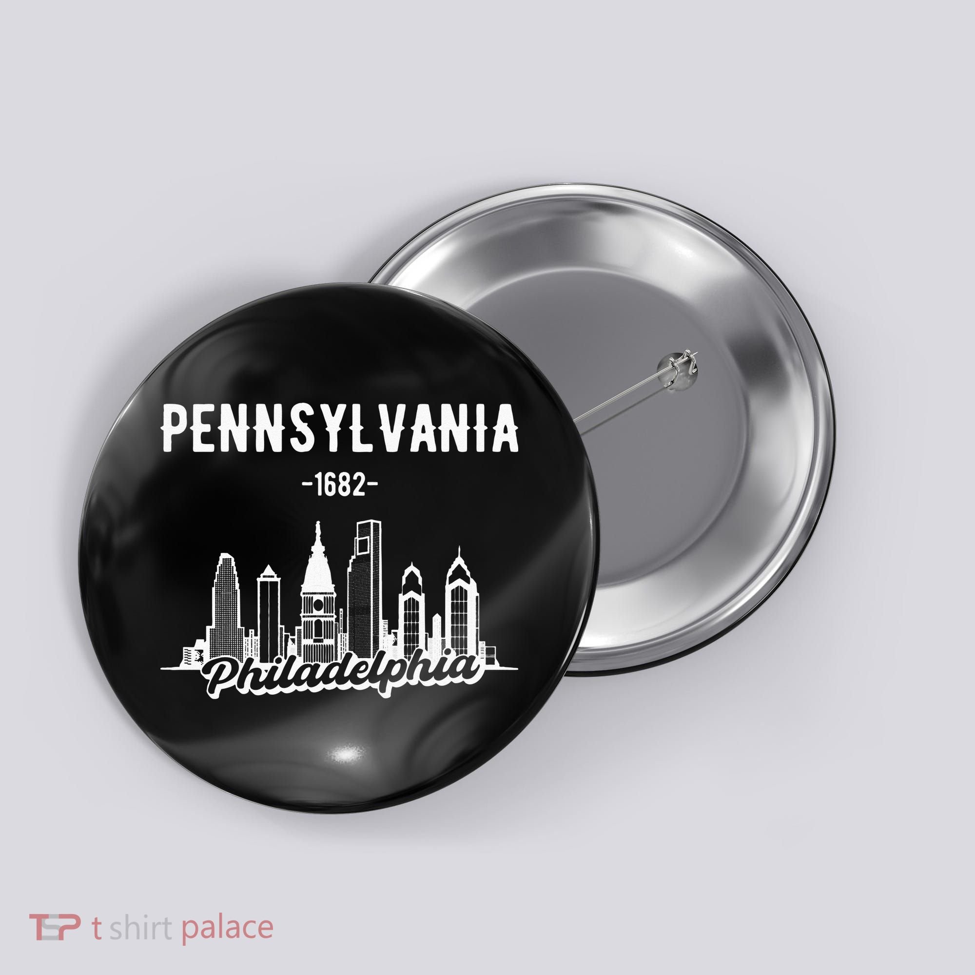 Philadelphia Pennsylvania Skyline Button