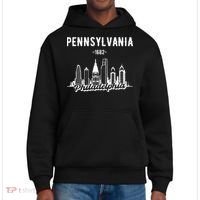 Philadelphia Pennsylvania Skyline District V.I.T. Heavyweight Hoodie thumb 0