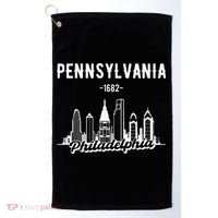 Philadelphia Pennsylvania Skyline Golf Towel thumb 0