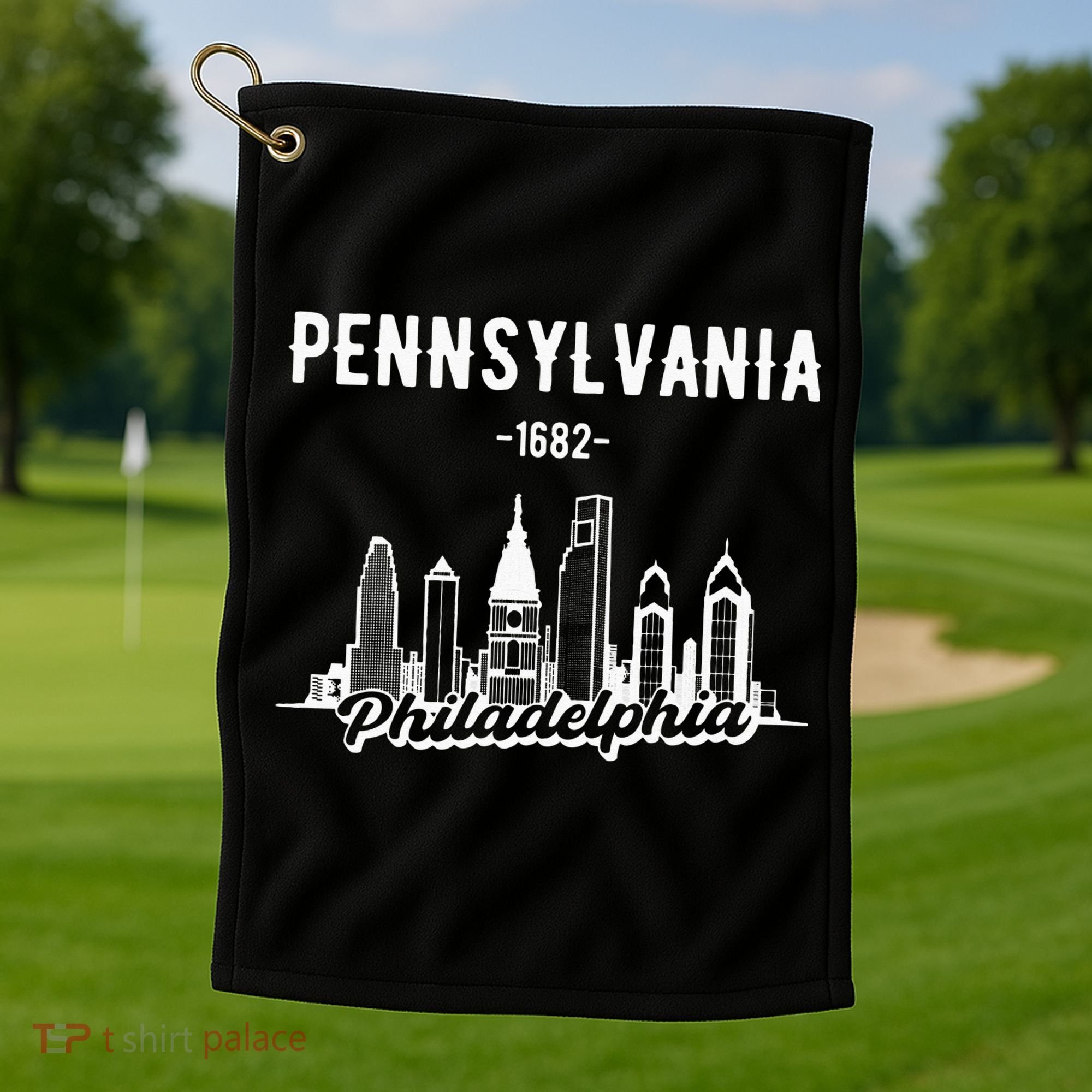 Philadelphia Pennsylvania Skyline Golf Towel