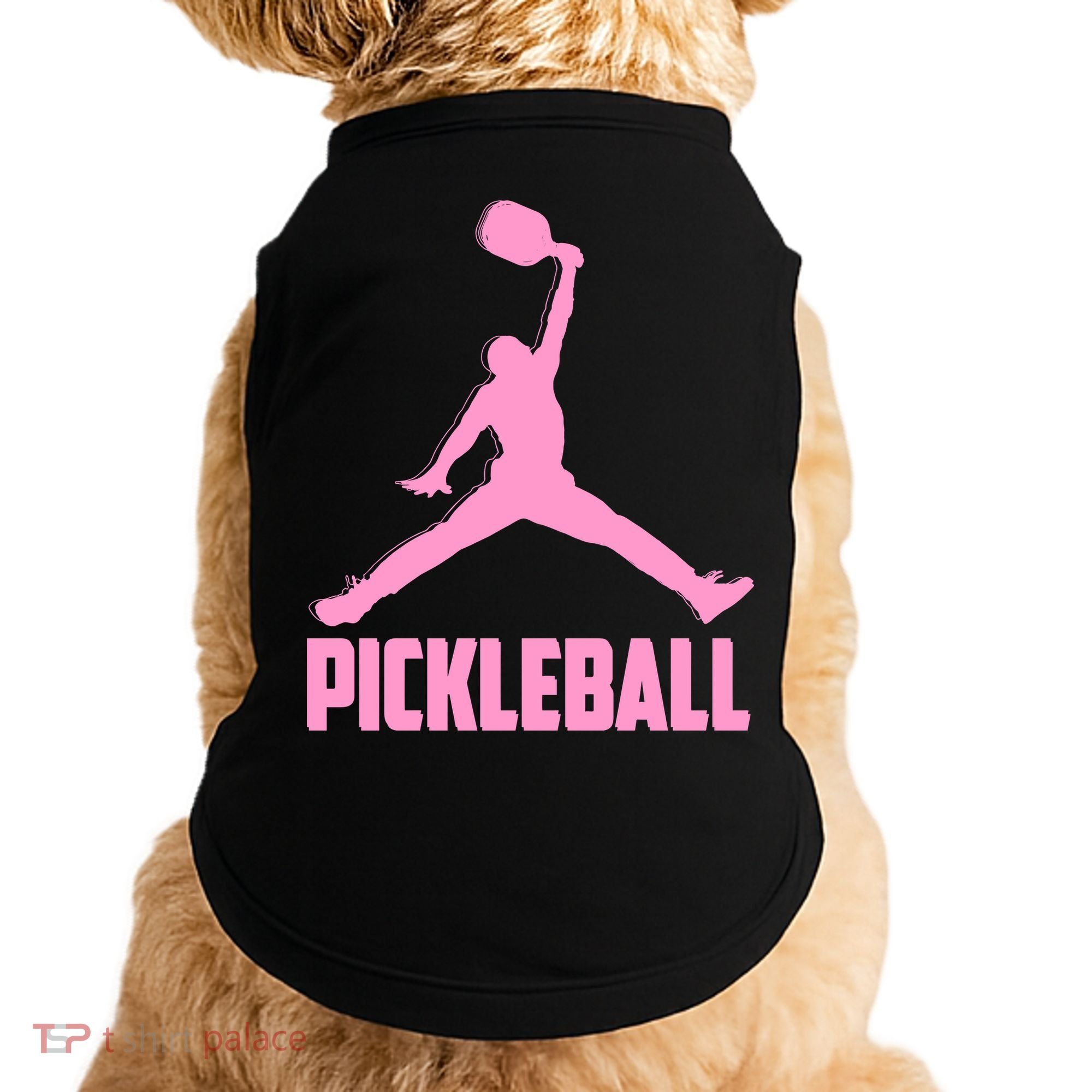 Pink Pickleball Sports Logo Doggie Tank
