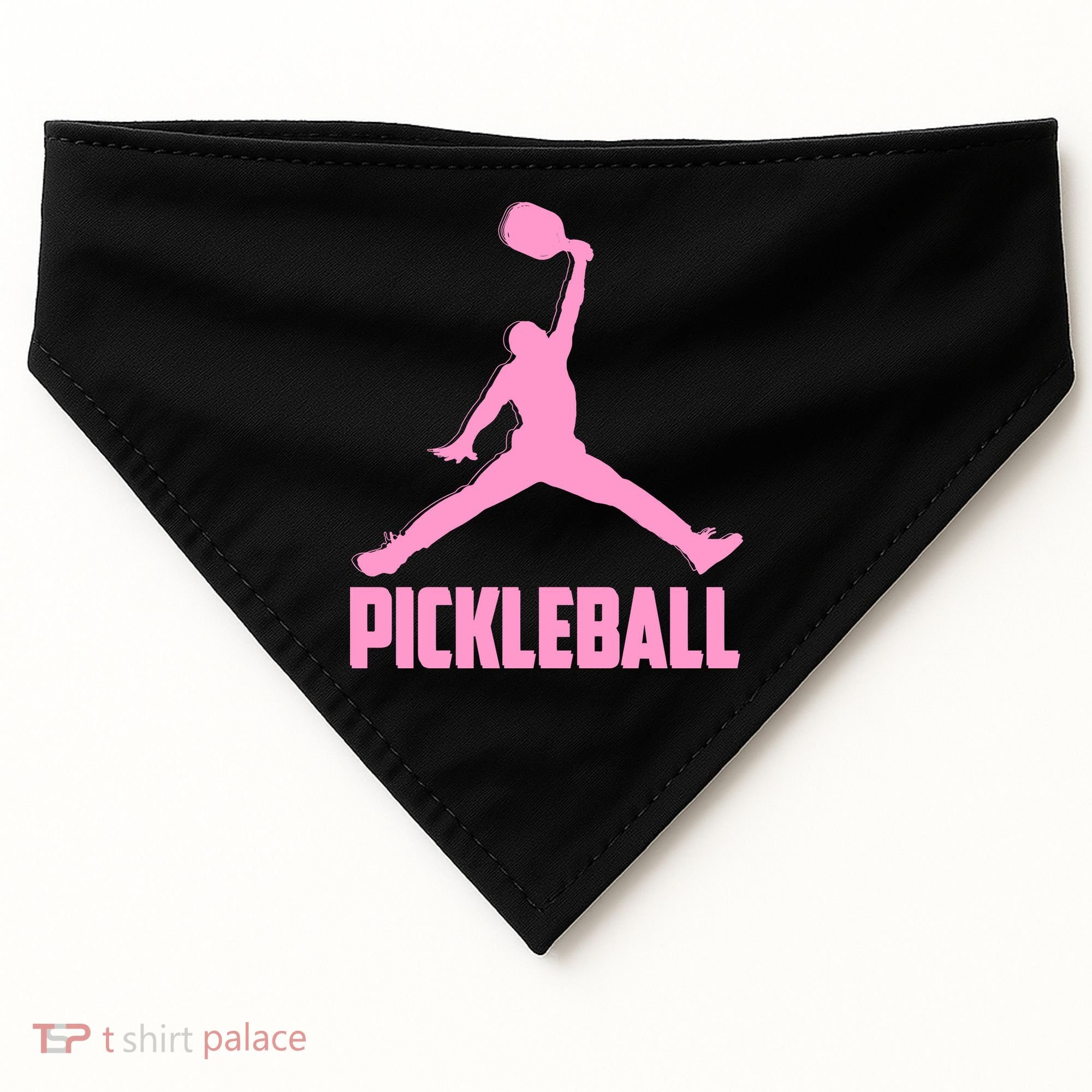 Pink Pickleball Sports Logo USA-Made Doggie Bandana