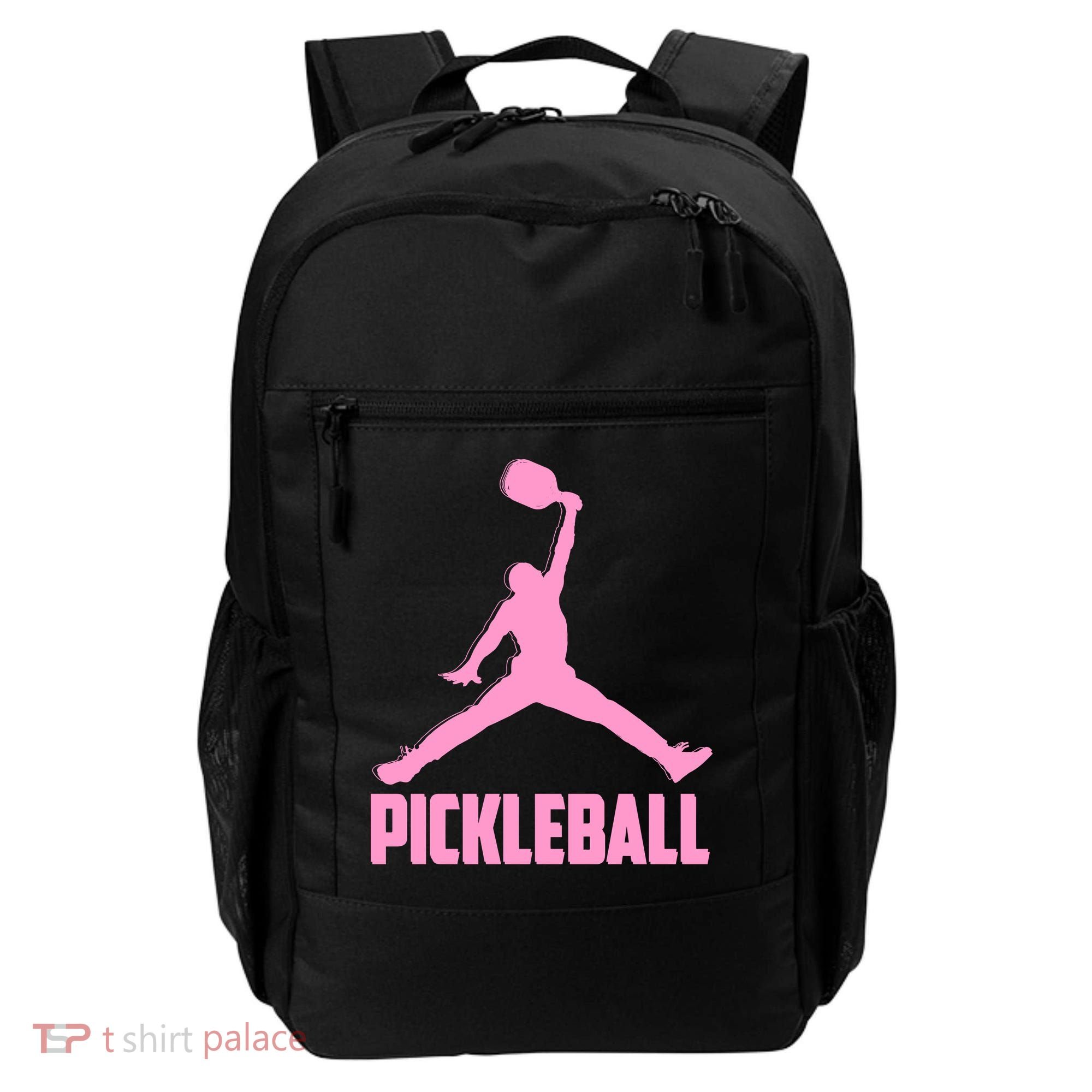 Pink Pickleball Sports Logo Backpack
