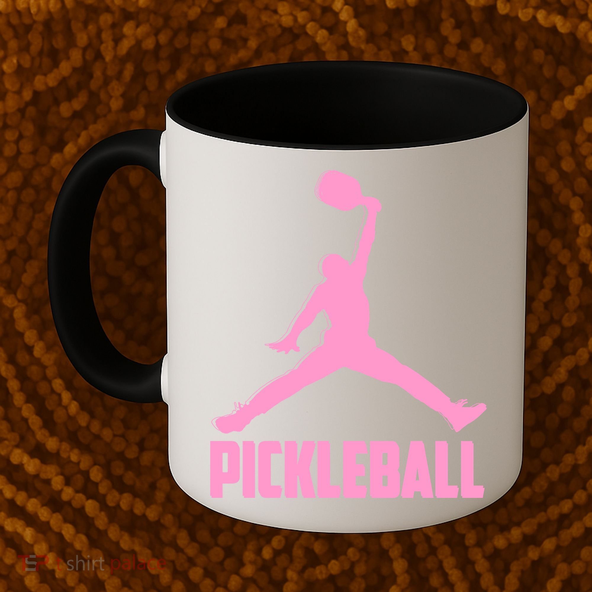 Pink Pickleball Sports Logo Coffee Mug