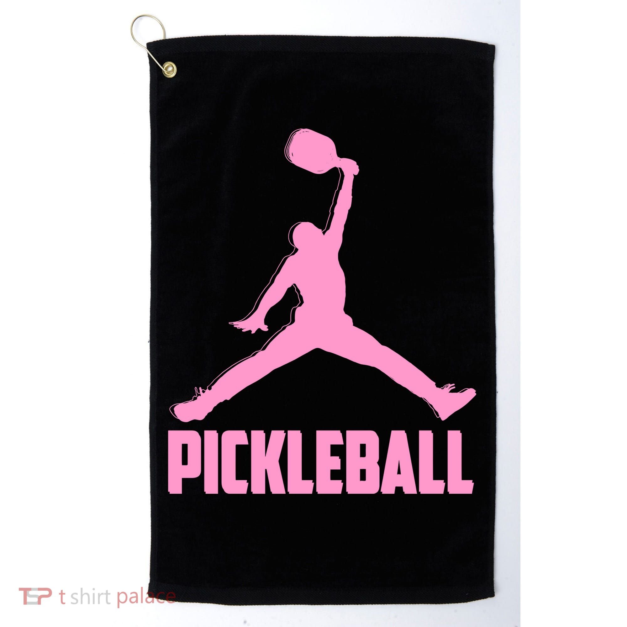 Pink Pickleball Sports Logo Golf Towel