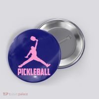Pink Pickleball Sports Logo Button thumb 0