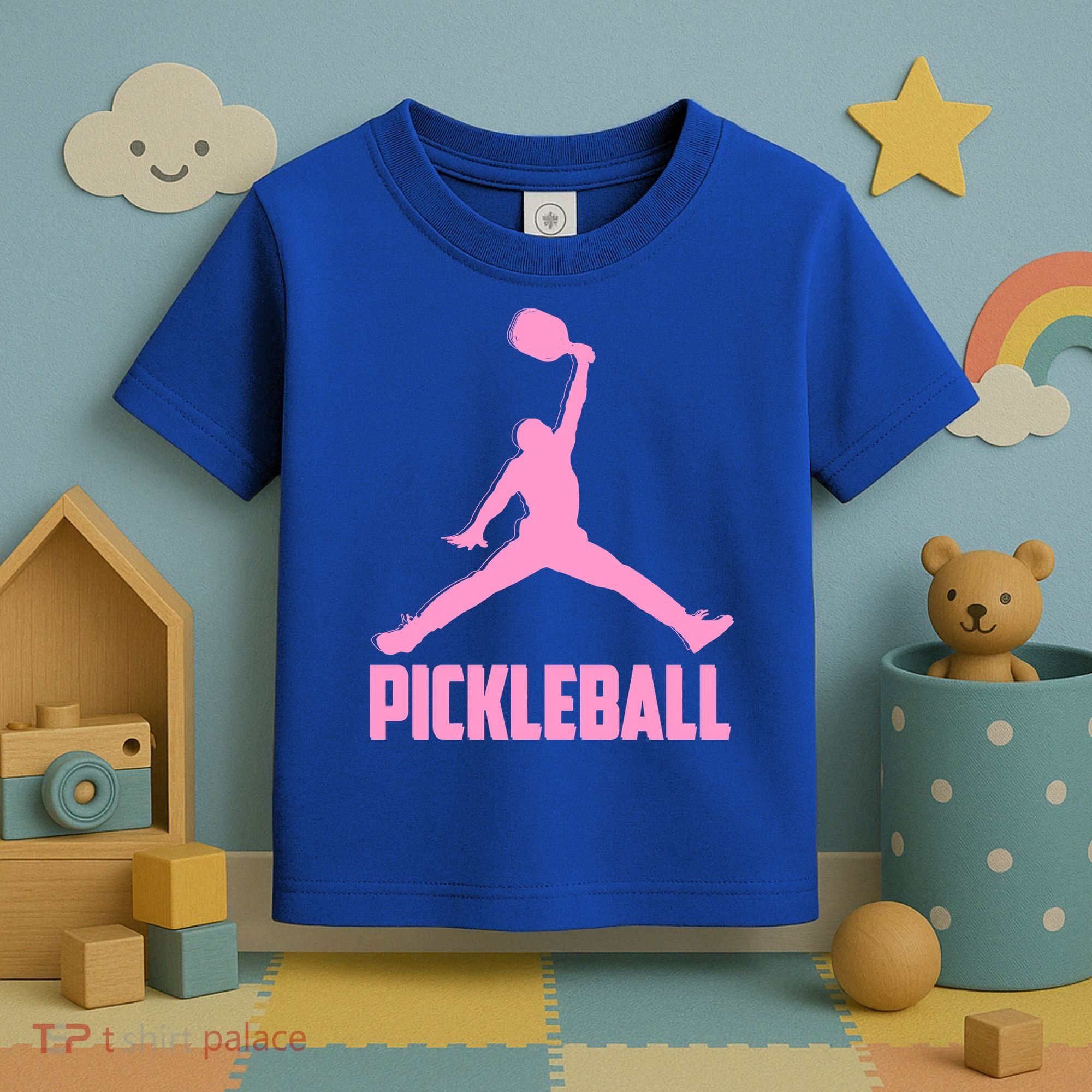 Pink Pickleball Sports Logo Toddler T-Shirt