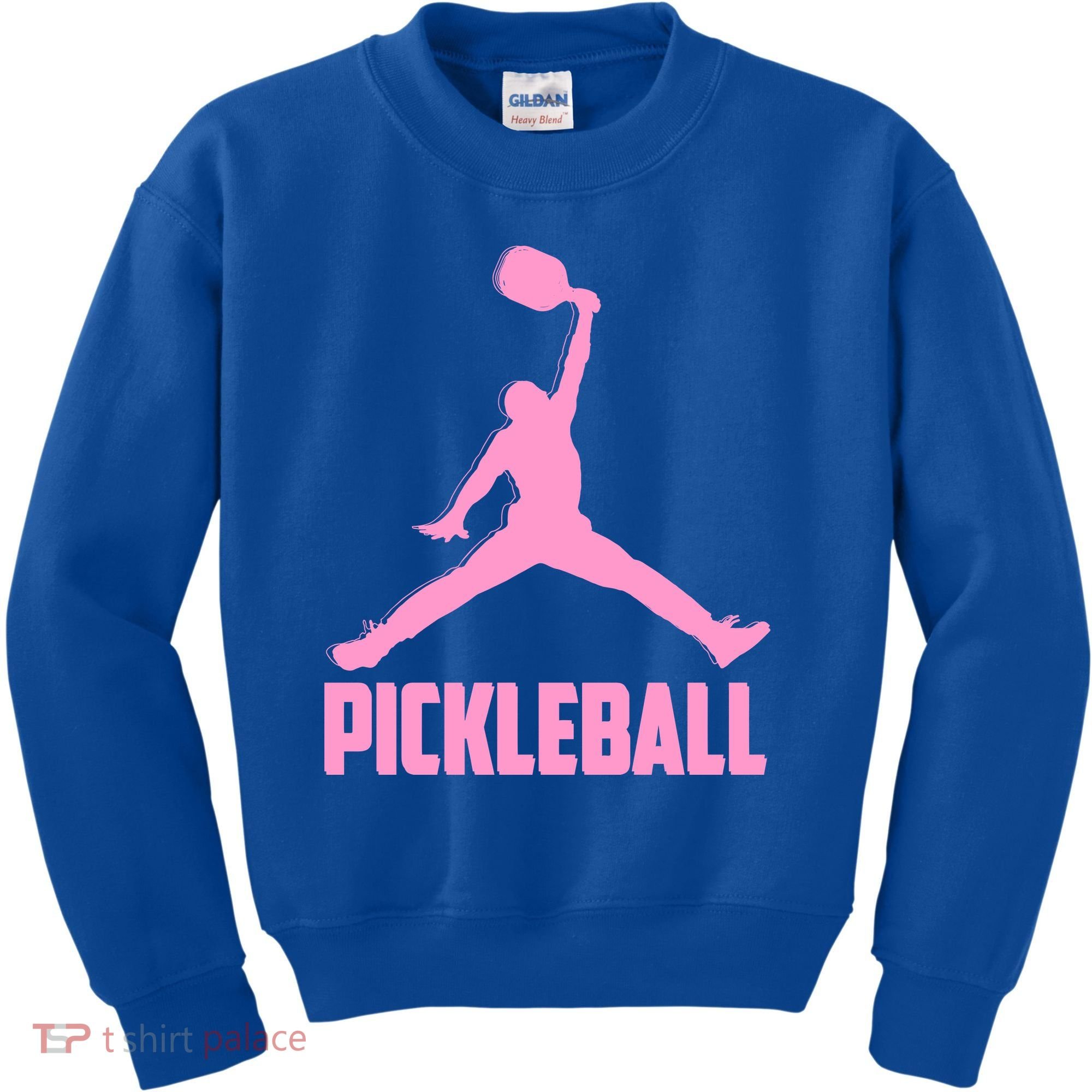 Pink Pickleball Sports Logo Kids Sweatshirt