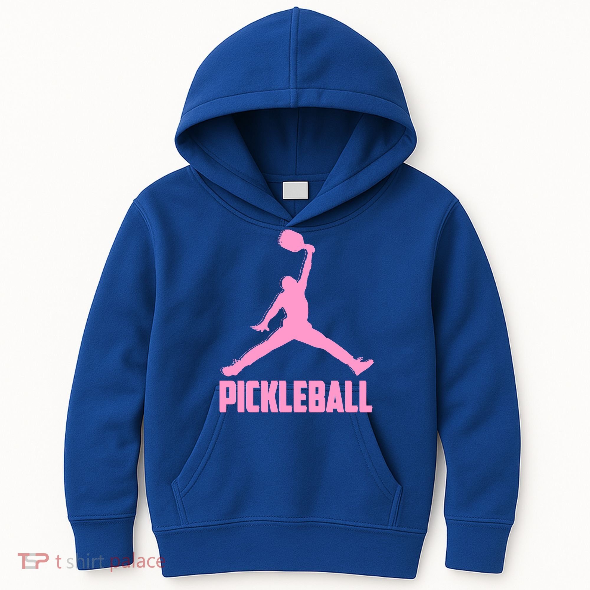 Pink Pickleball Sports Logo Kids Hoodie