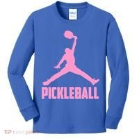 Pink Pickleball Sports Logo Kids Long Sleeve Shirt thumb 0
