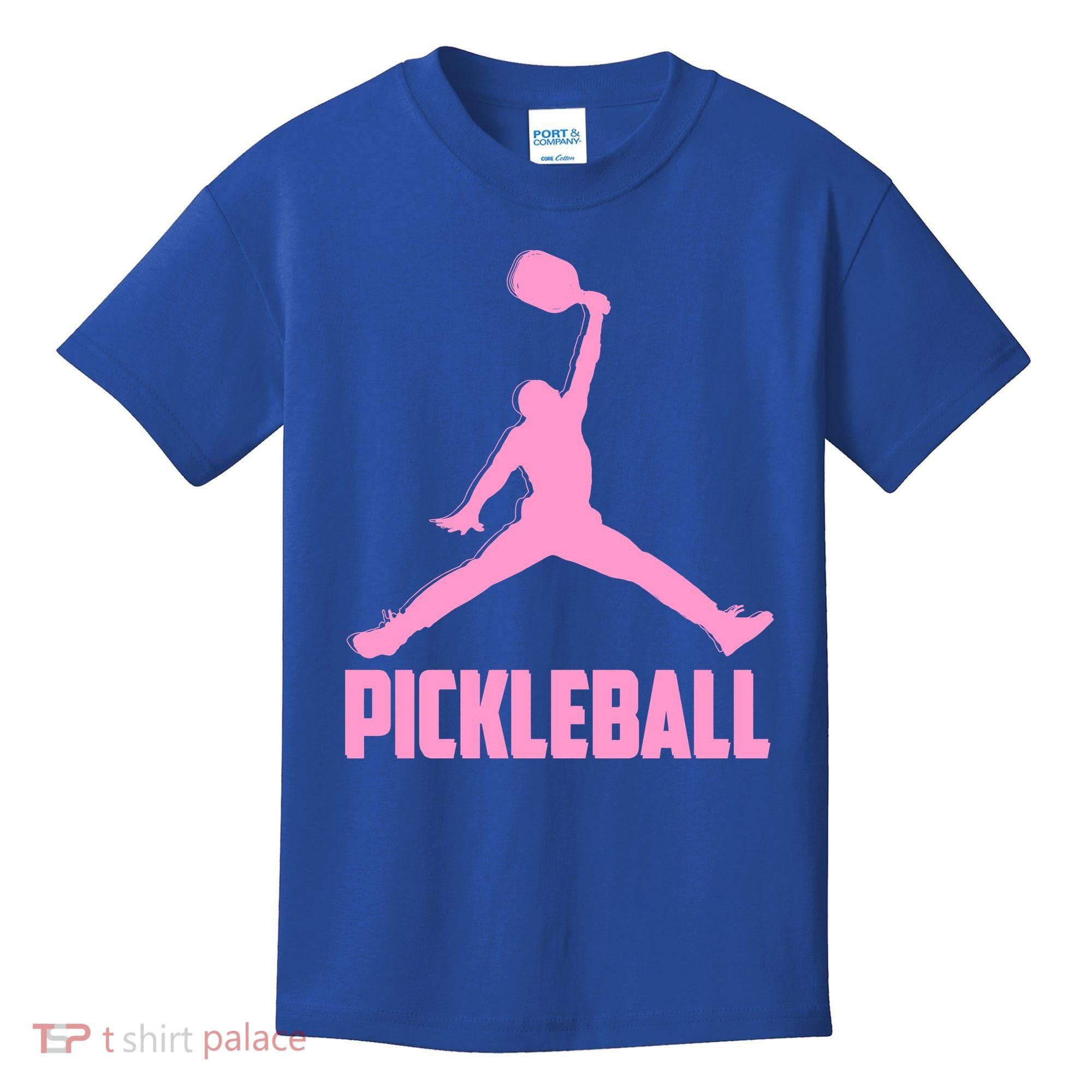 Pink Pickleball Sports Logo Kids T-Shirt