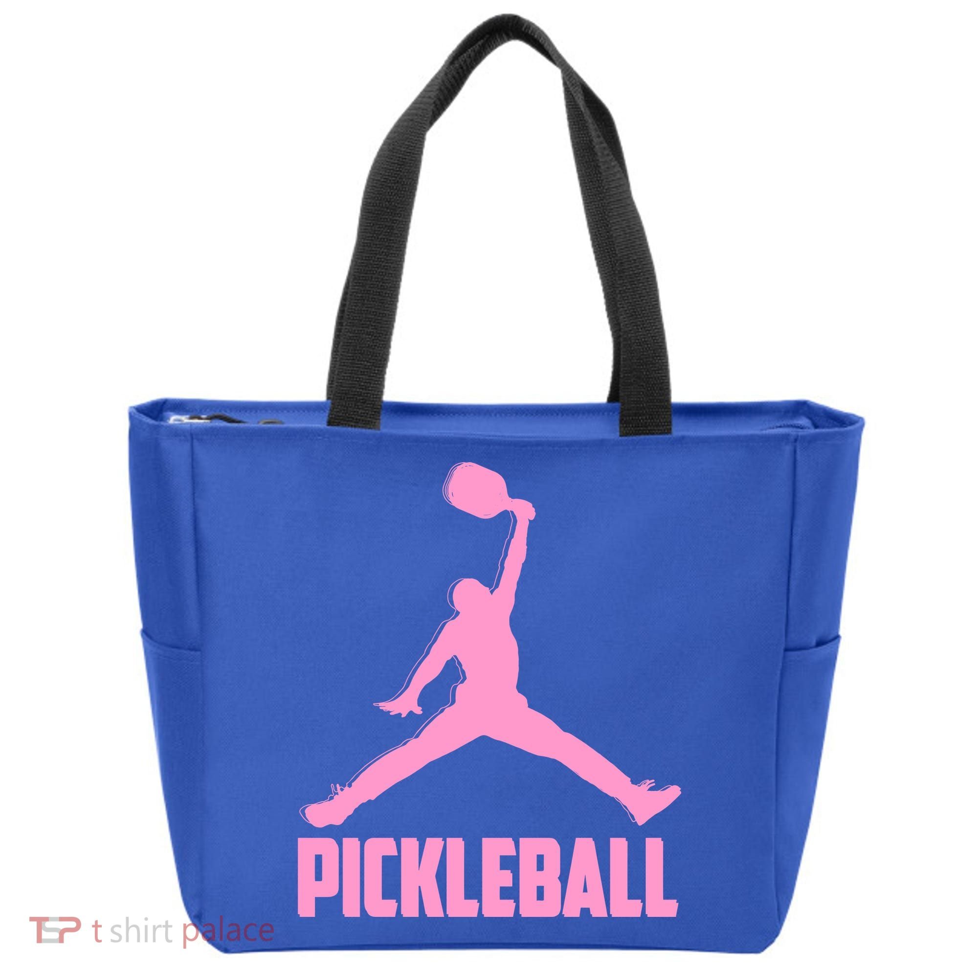Pink Pickleball Sports Logo Tote Bag