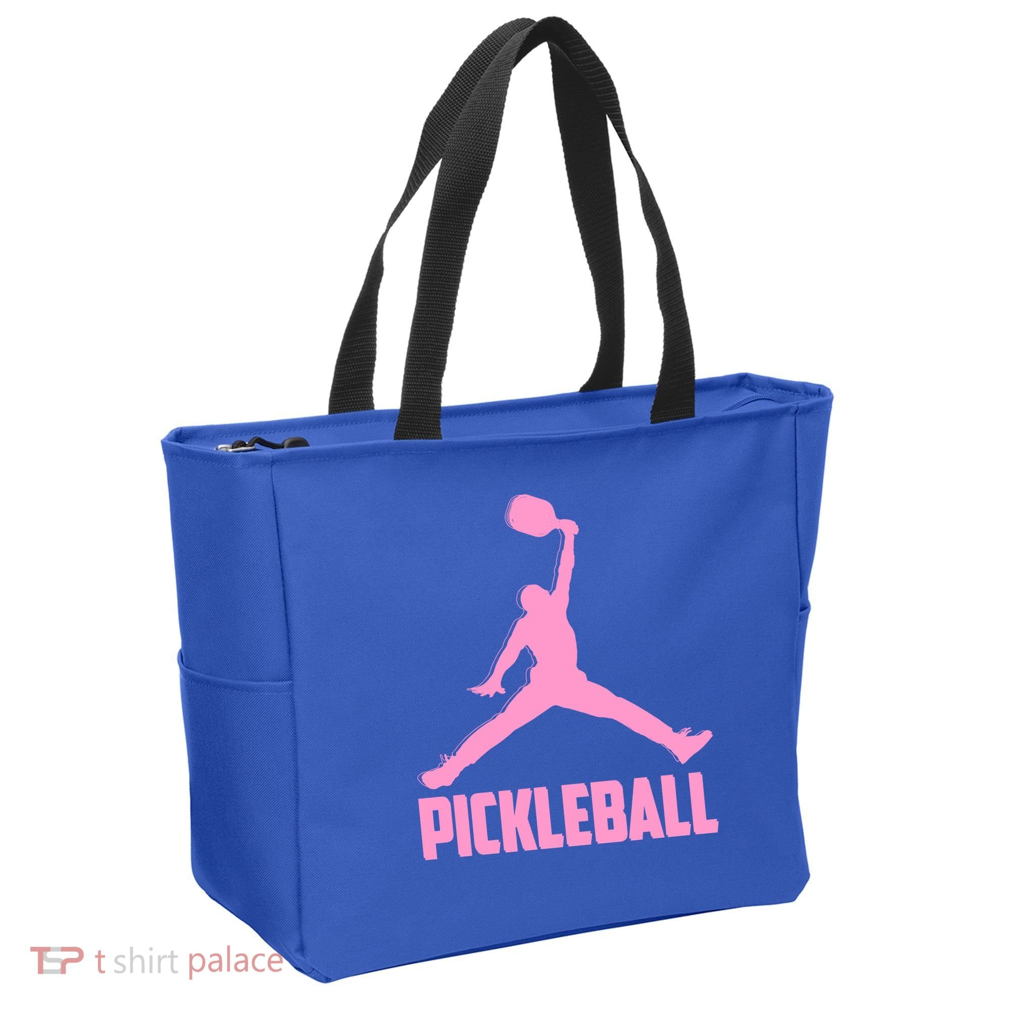 Pink Pickleball Sports Logo Tote Bag