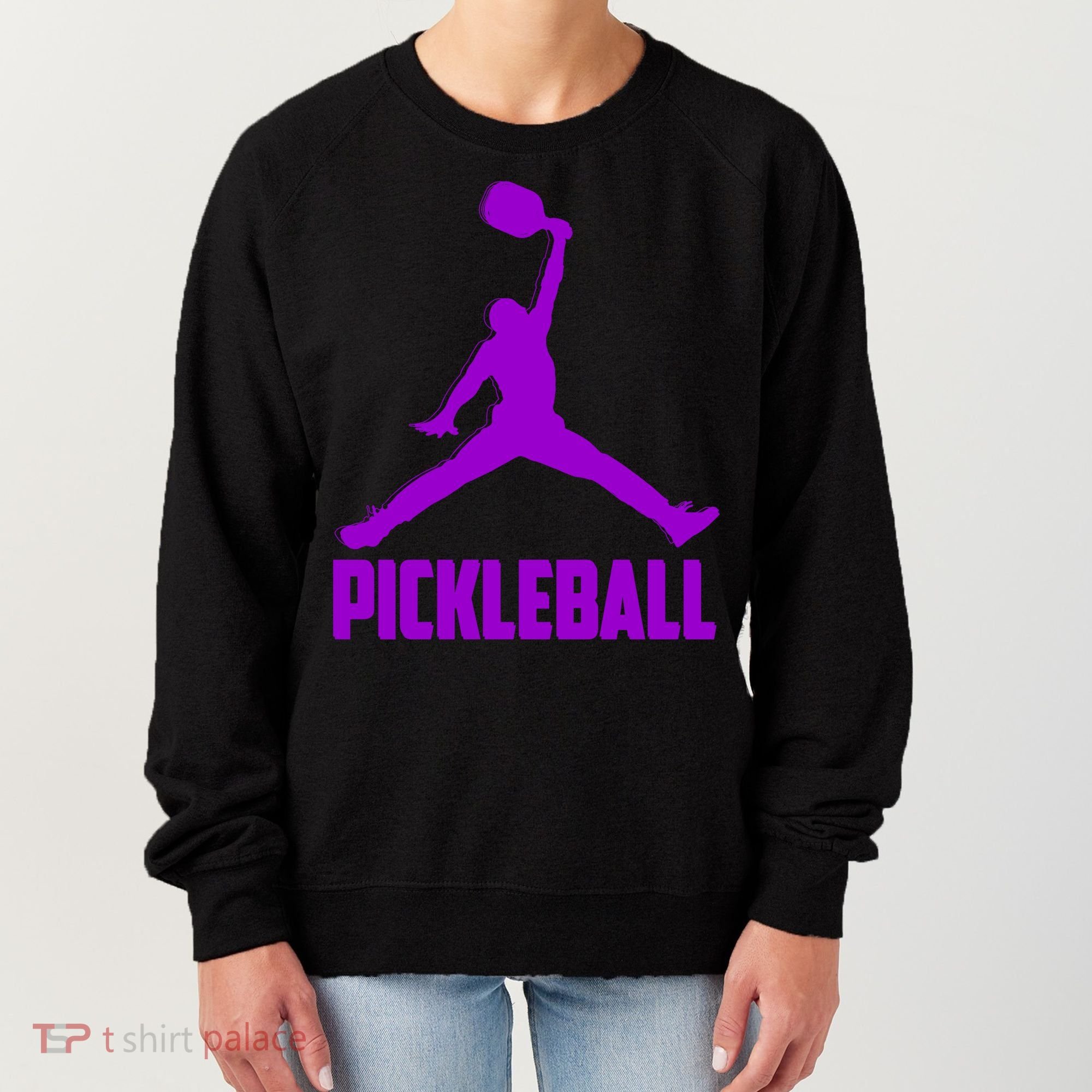 Purple Pickleball Sports Logo Women's Sweatshirt