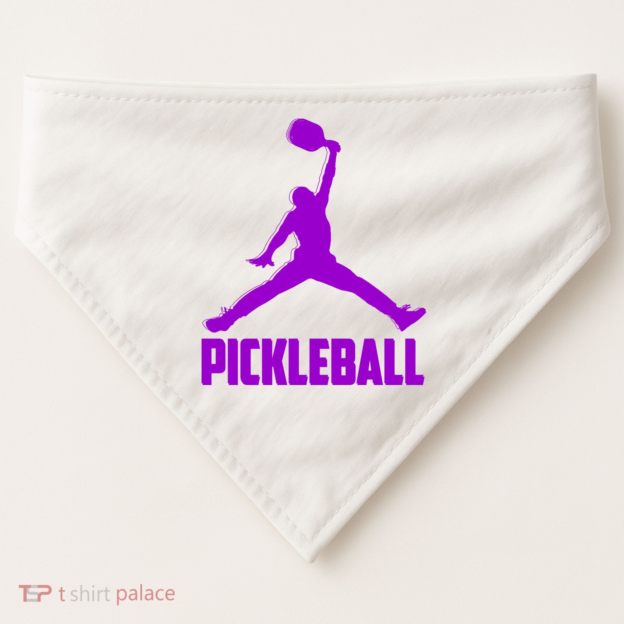 Purple Pickleball Sports Logo USA-Made Doggie Bandana