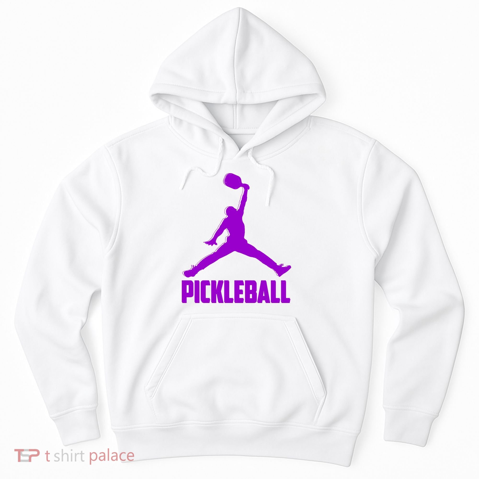 Purple Pickleball Sports Logo Hoodie