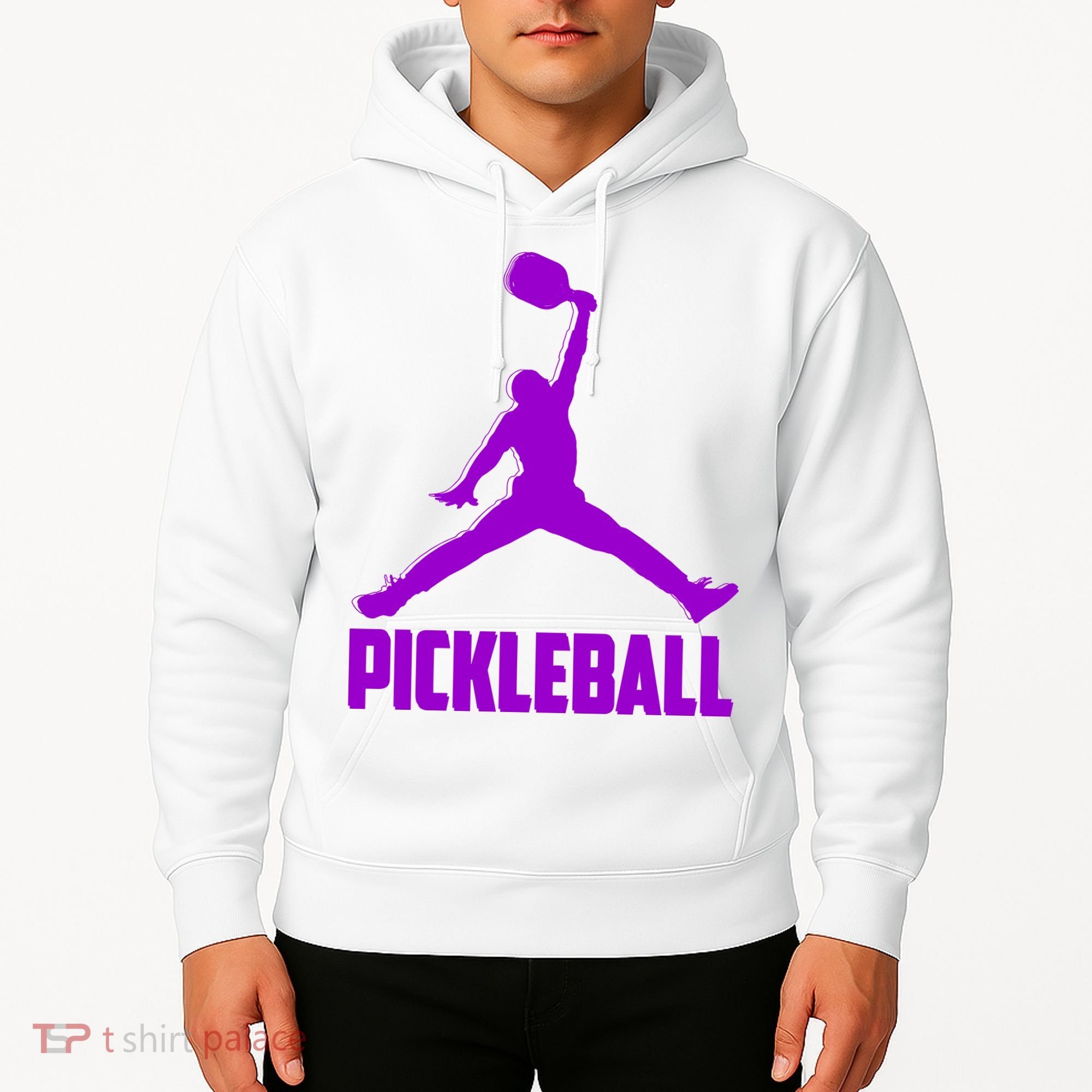 Purple Pickleball Sports Logo Hoodie