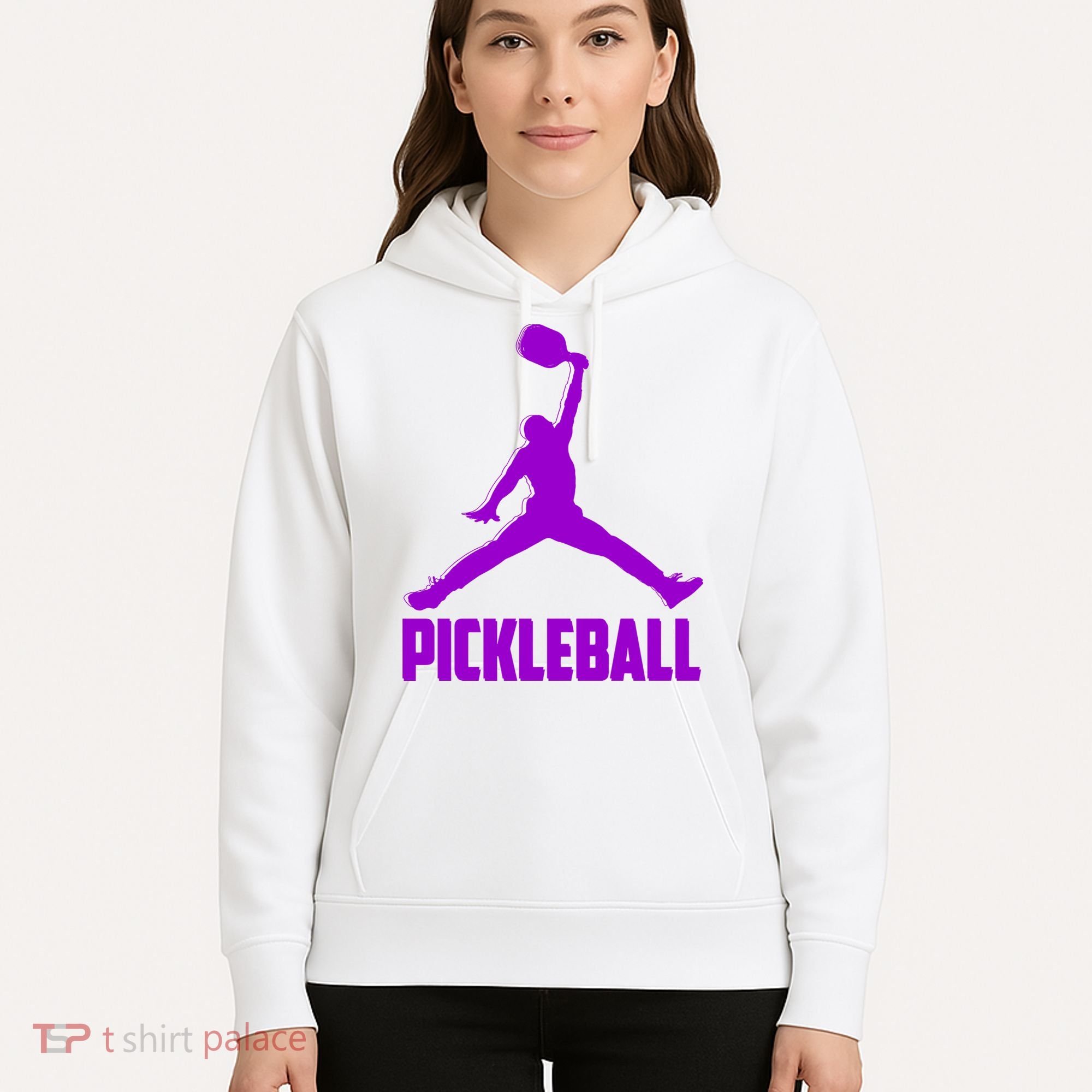 Purple Pickleball Sports Logo Hoodie