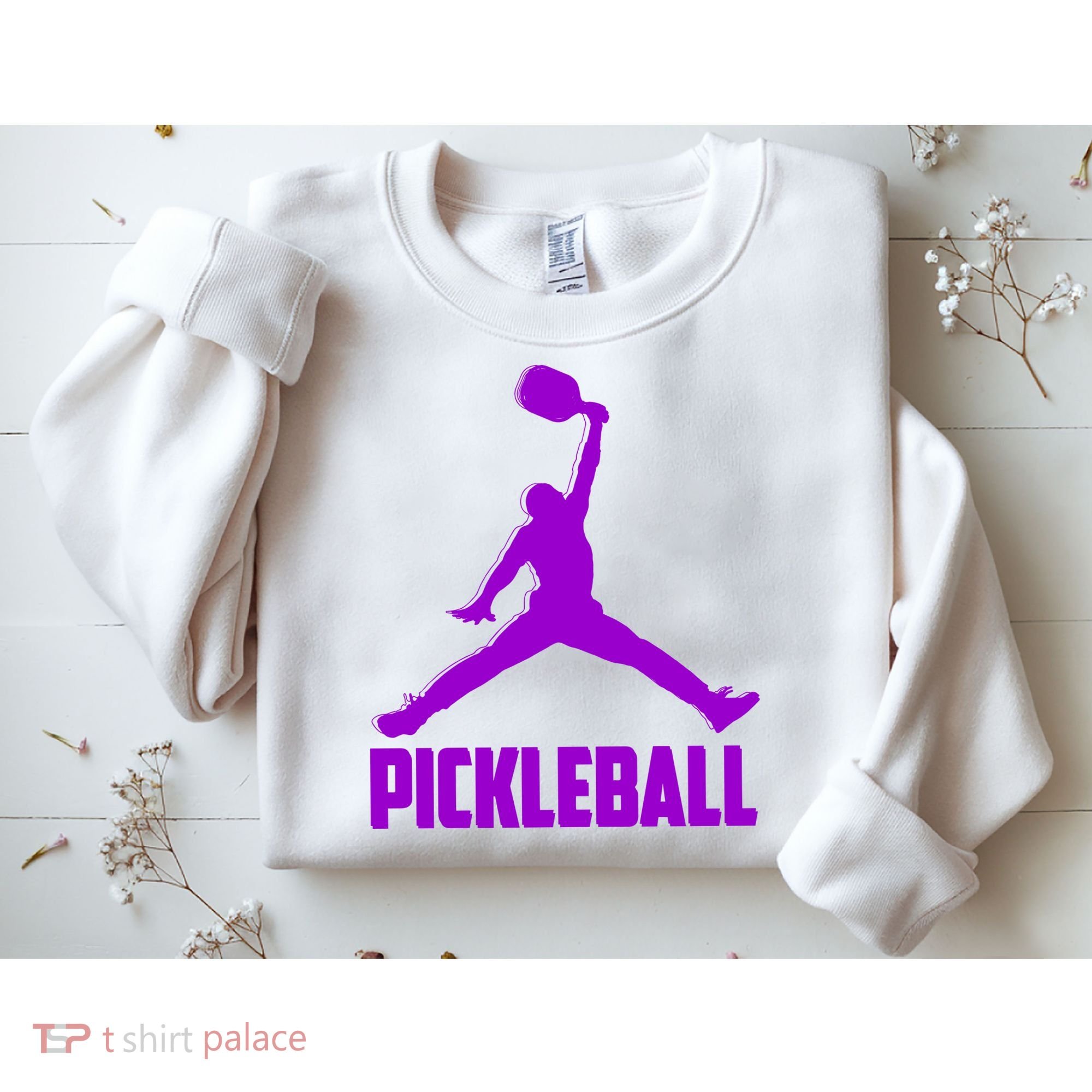 Purple Pickleball Sports Logo Sweatshirt