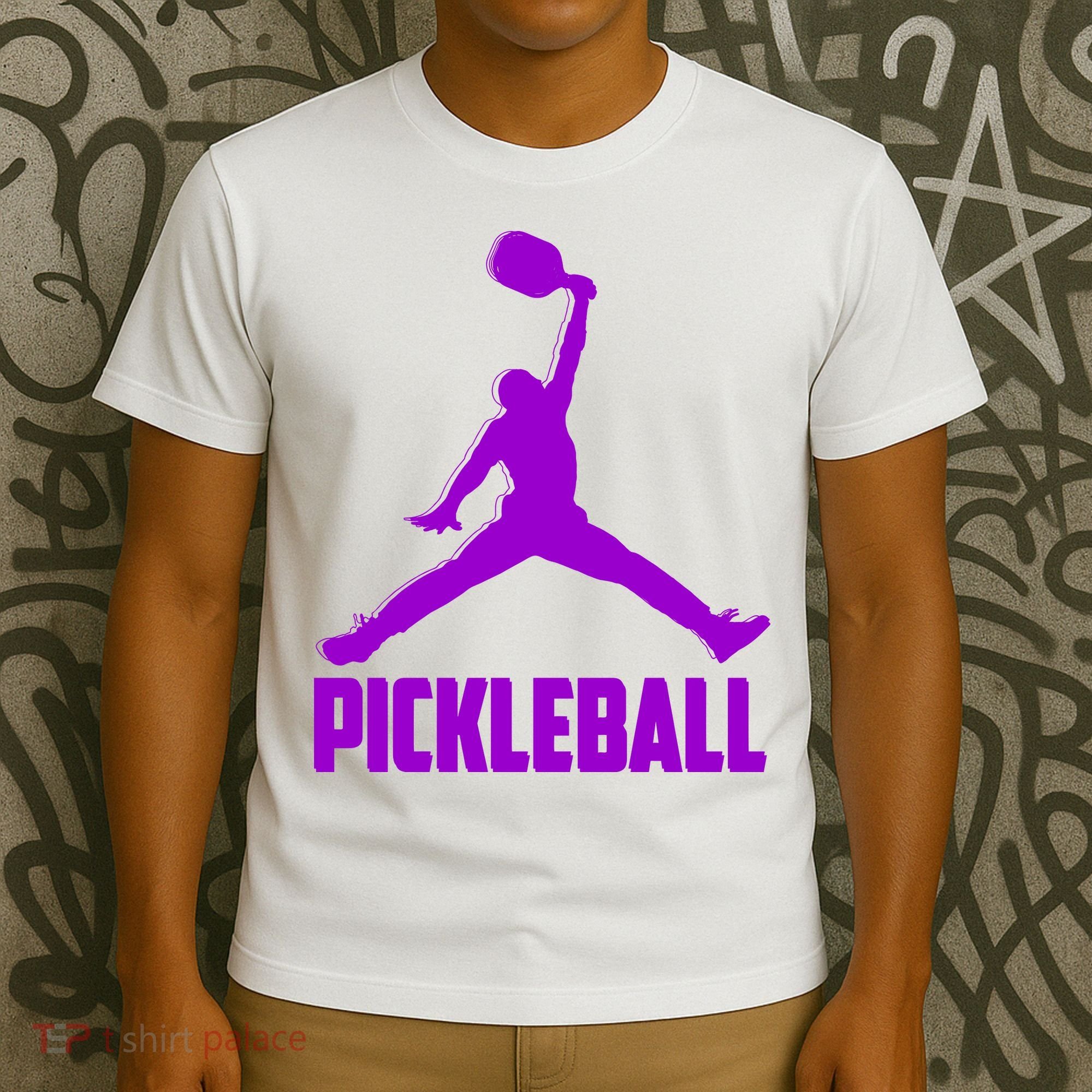 Purple Pickleball Sports Logo T-Shirt