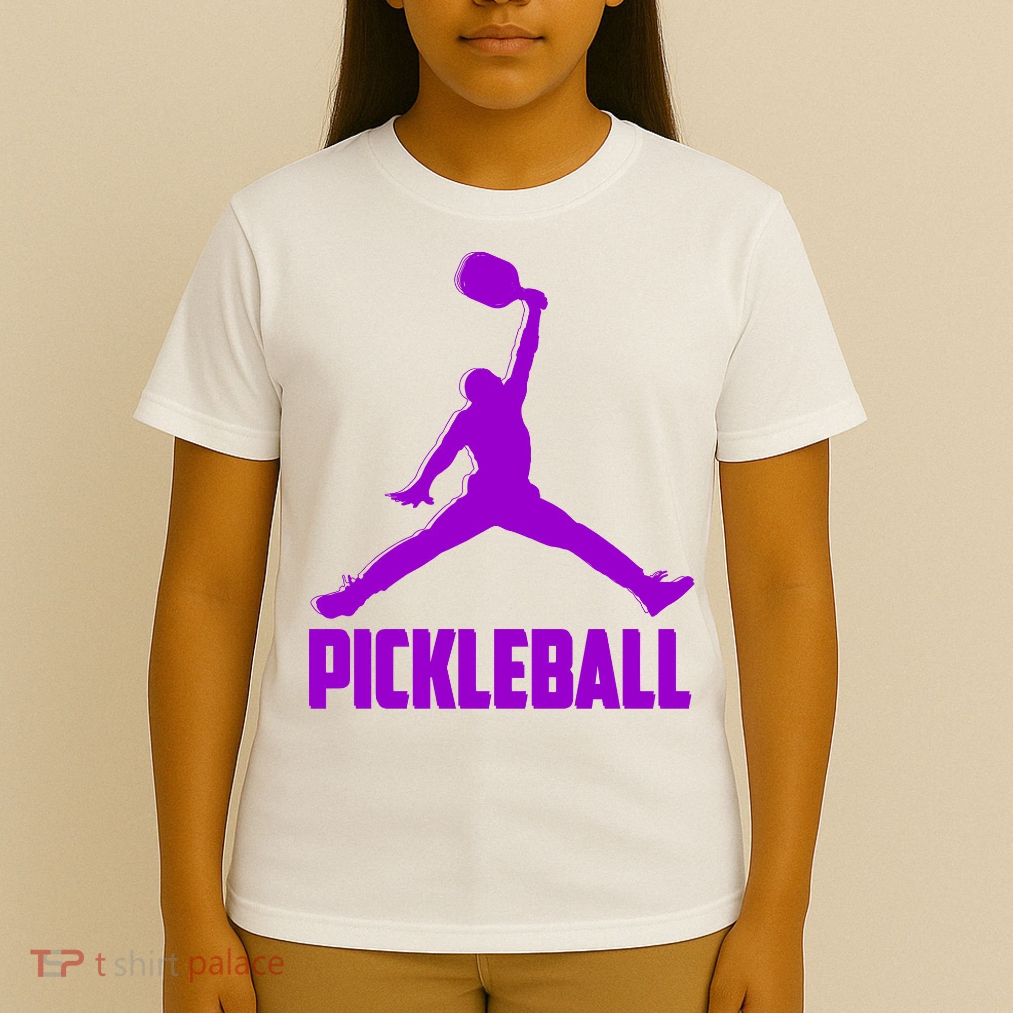 Purple Pickleball Sports Logo T-Shirt