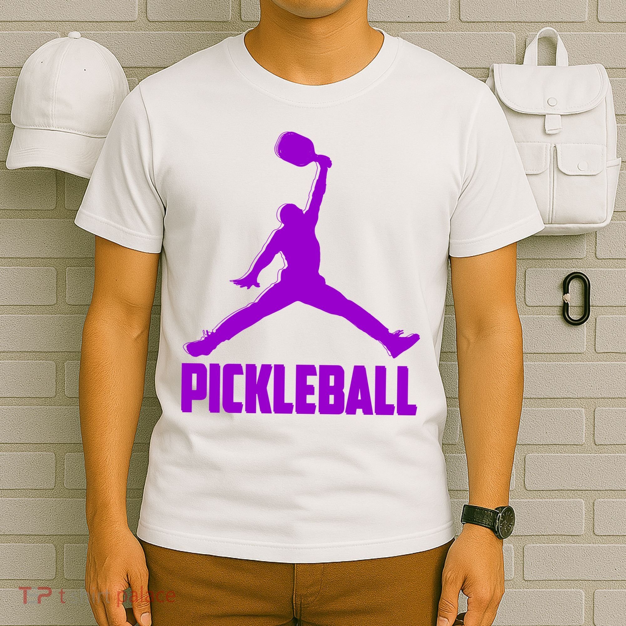 Purple Pickleball Sports Logo T-Shirt