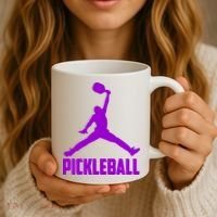 Purple Pickleball Sports Logo Coffee Mug thumb 3