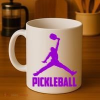 Purple Pickleball Sports Logo Coffee Mug thumb 4