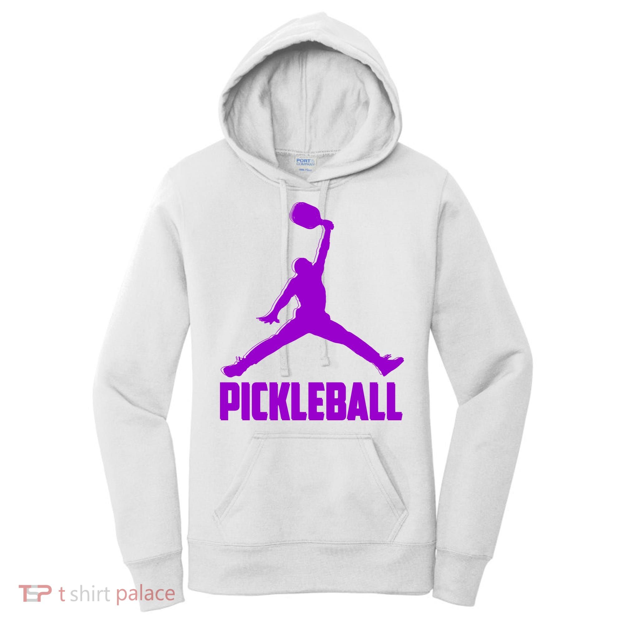 Purple Pickleball Sports Logo Women's Hoodie