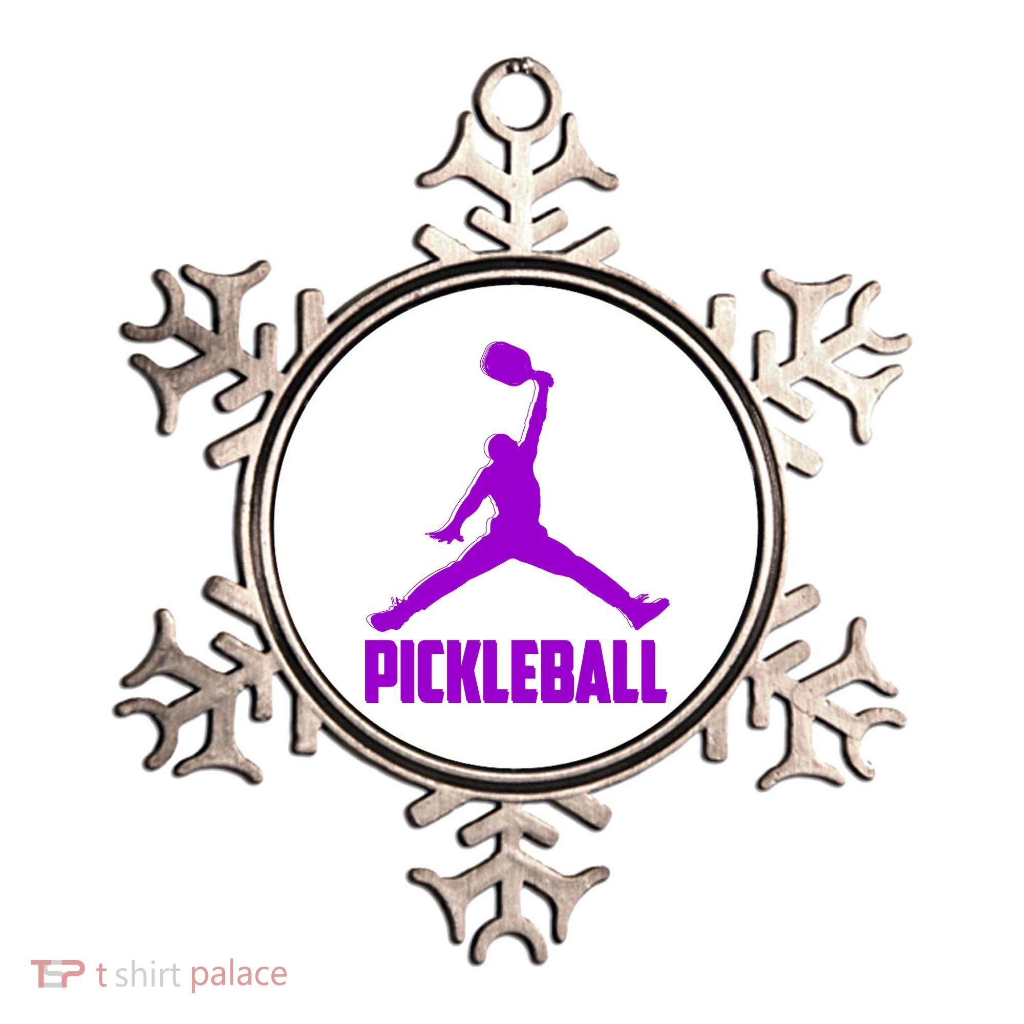 Purple Pickleball Sports Logo Ornament
