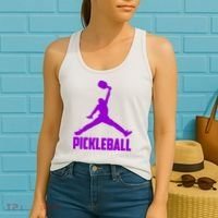 Purple Pickleball Sports Logo Women's Tank Top thumb 2